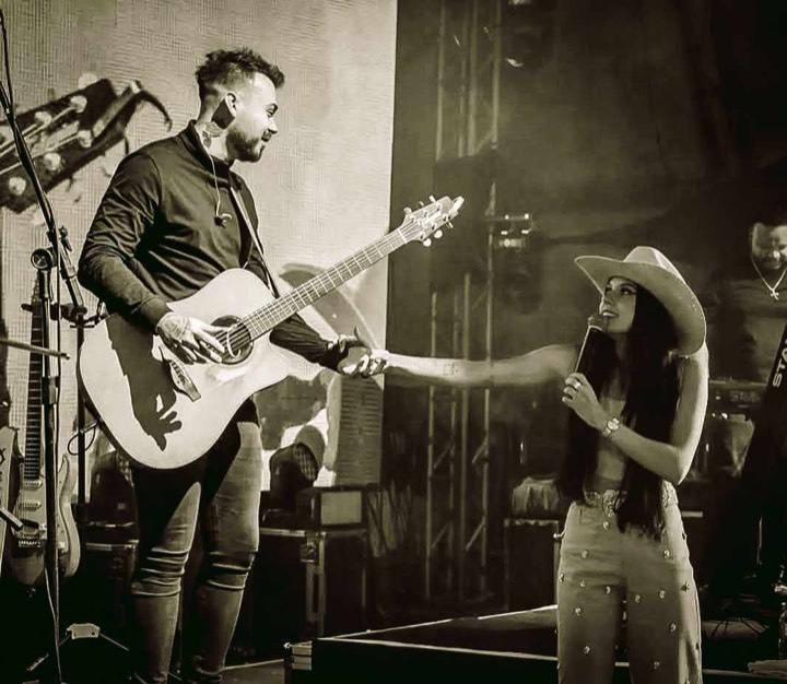No palco